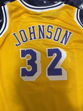 Mitchell & Ness Los Angeles Lakers Gold/Purple Johnson 32 Jersey